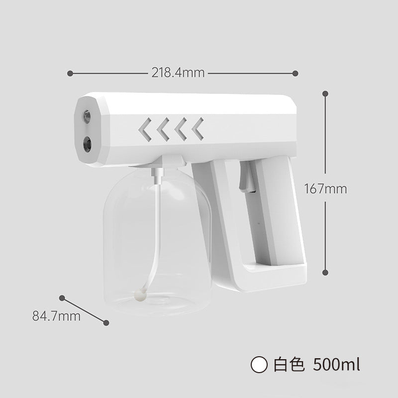 Wireless Nano Rechargeable Alcohol Sterilizer Household Blu-ray Atomizing Disinfection Gun Indoor Sterilization Handheld Spray