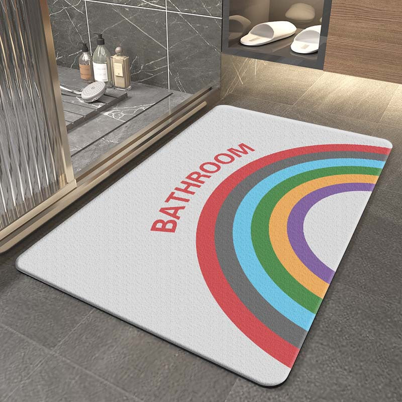 Xiamen Manufacturers Bathroom Door Bathroom Absorbent Floor Mat Door Mat Step Foot Bathtub Non-slip Home Bathroom Foot Mat