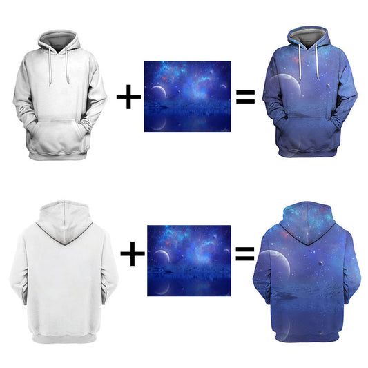 European And American Men's Tide Brand Couple Sweater Urban Casual Women's Top 3d Printing Hooded Jacket