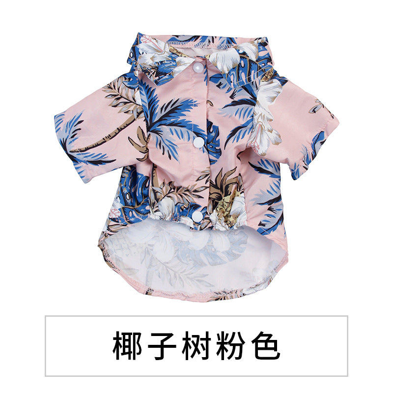 Spring And Summer New Hawaiian Style Teddy Small Dog Dog Summer Shirt Cloth Cat Clothes Spot Wholesale Pet Clothes