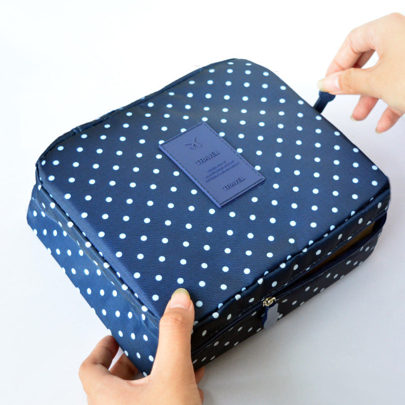 Korean Style Waterproof Cosmetic Bag Ladies Portable Square Bag Portable Wash Bag Travel Large Capacity Cosmetic Storage Bag