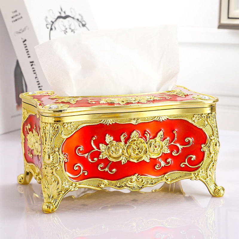 European-style Drawer Box Desktop Tissue Box Living Room Coffee Table Creative Paper Drawer Box Ktv Hotel Napkin Storage