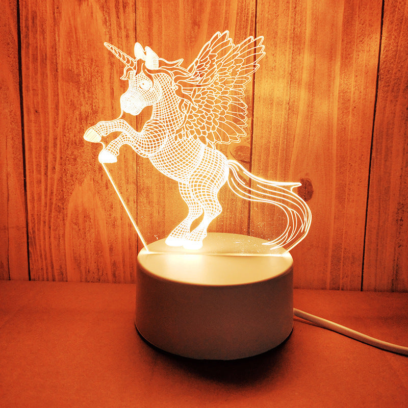 Creative 3d Night Light Cross-border Usb Acrylic Table Lamp Event Planning Company Gift Design Logo Atmosphere Light