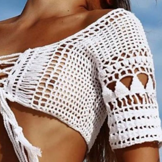 New Sexy Hollow Bikini Knitted Hand Crochet Swimsuit Women European And American Style Beach Underwear Swimwear Women Wholesale