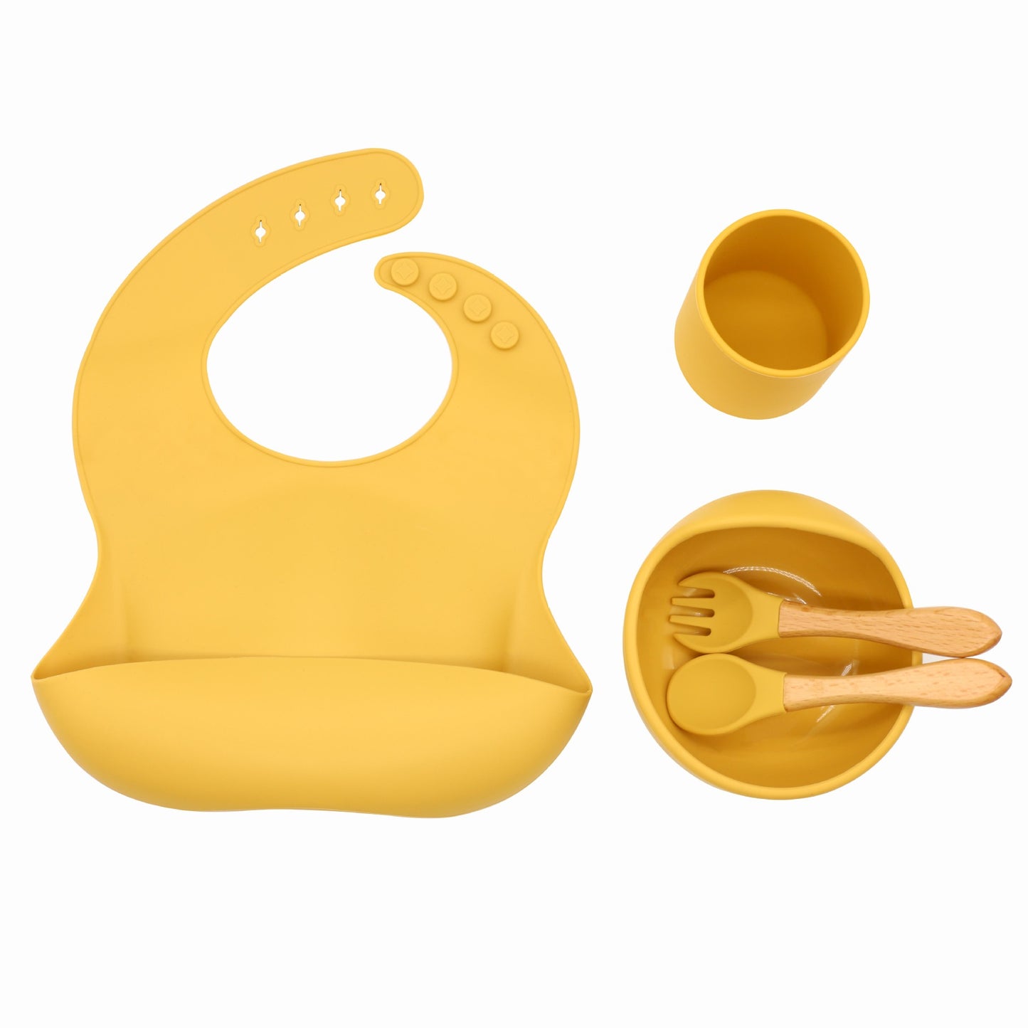 Factory Direct Supply Silicone Dinner Plate Compartment Suction Cup Bowl Baby Tableware Silicone Tableware Complementary Food Bowl