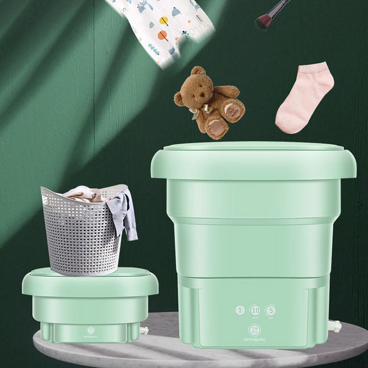 Folding Washing Machine Underwear Baby Clothes Washing Machine Mini Small Portable Dehydratable Socks Artifact