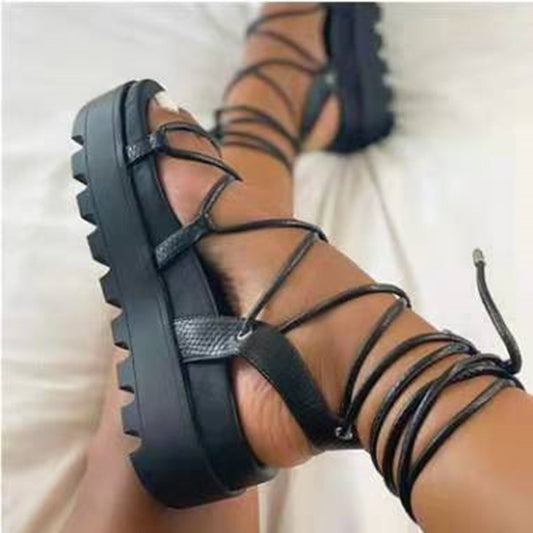 New Summer Wedge Heel Thick-soled Ladies Sandals Fish Mouth Thick Heel High Heels Strappy Women&#039;s Slippers