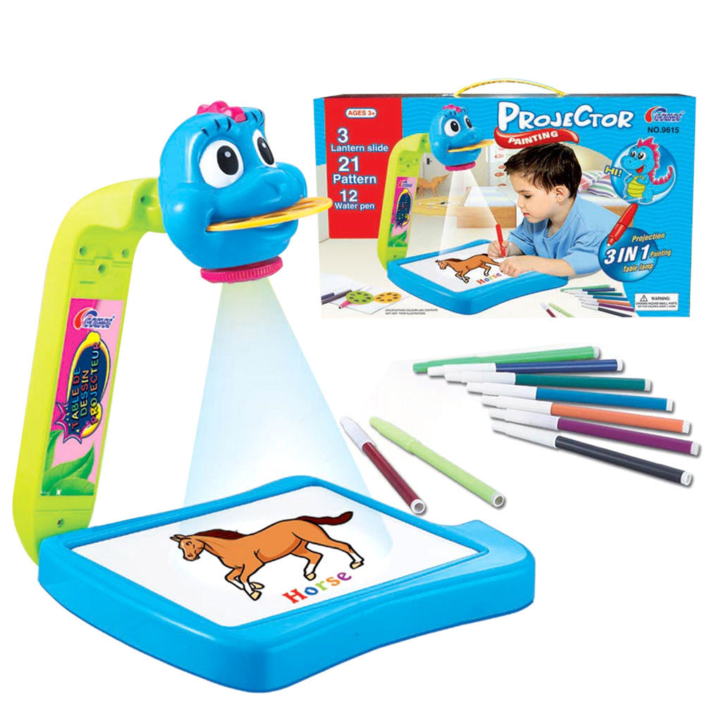 Children's Intelligent Projection Painting Machine Enlightenment Early Education Drawing Board Table Color Drawing Board Children Graffiti Whiteboard