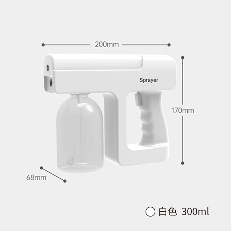 Wireless Nano Rechargeable Alcohol Sterilizer Household Blu-ray Atomizing Disinfection Gun Indoor Sterilization Handheld Spray