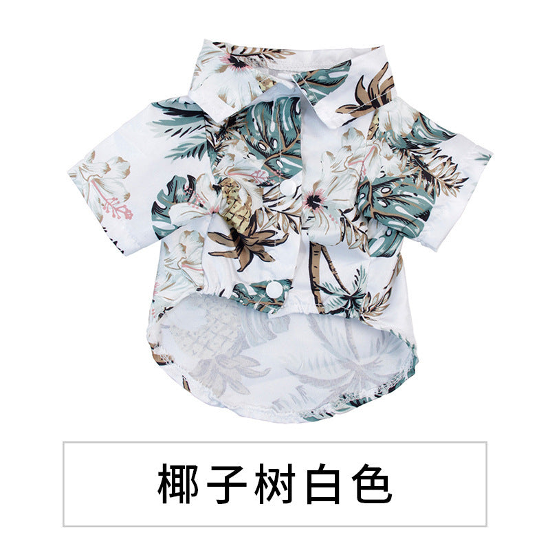 Spring And Summer New Hawaiian Style Teddy Small Dog Dog Summer Shirt Cloth Cat Clothes Spot Wholesale Pet Clothes