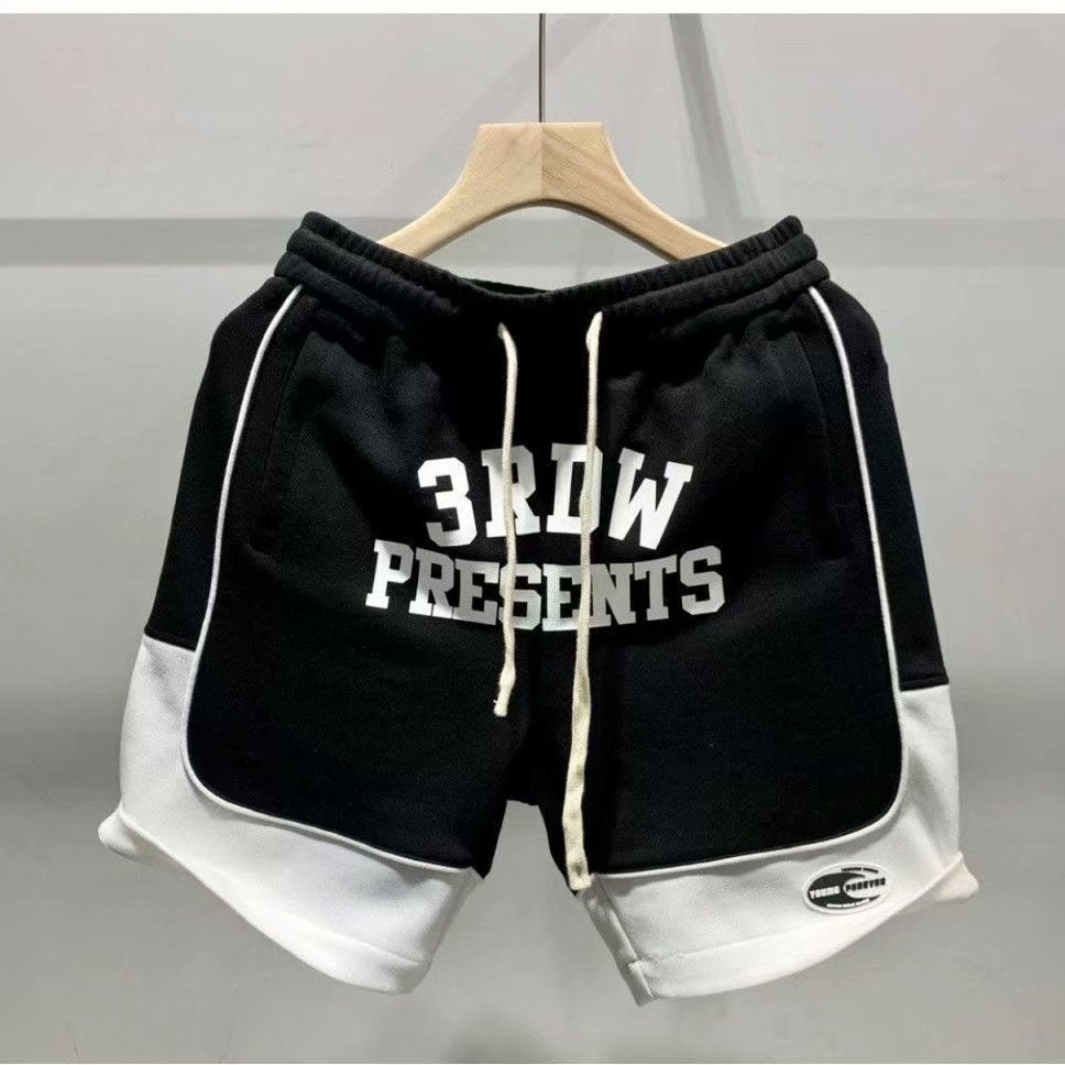 Letter Printing Contrast Color Trendy Men's Shorts Summer Thin Outer Wear Five-point Pants 2022 New Men's Tide Brand Pants