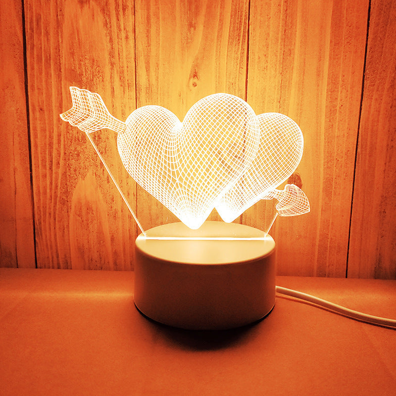 Creative 3d Night Light Cross-border Usb Acrylic Table Lamp Event Planning Company Gift Design Logo Atmosphere Light