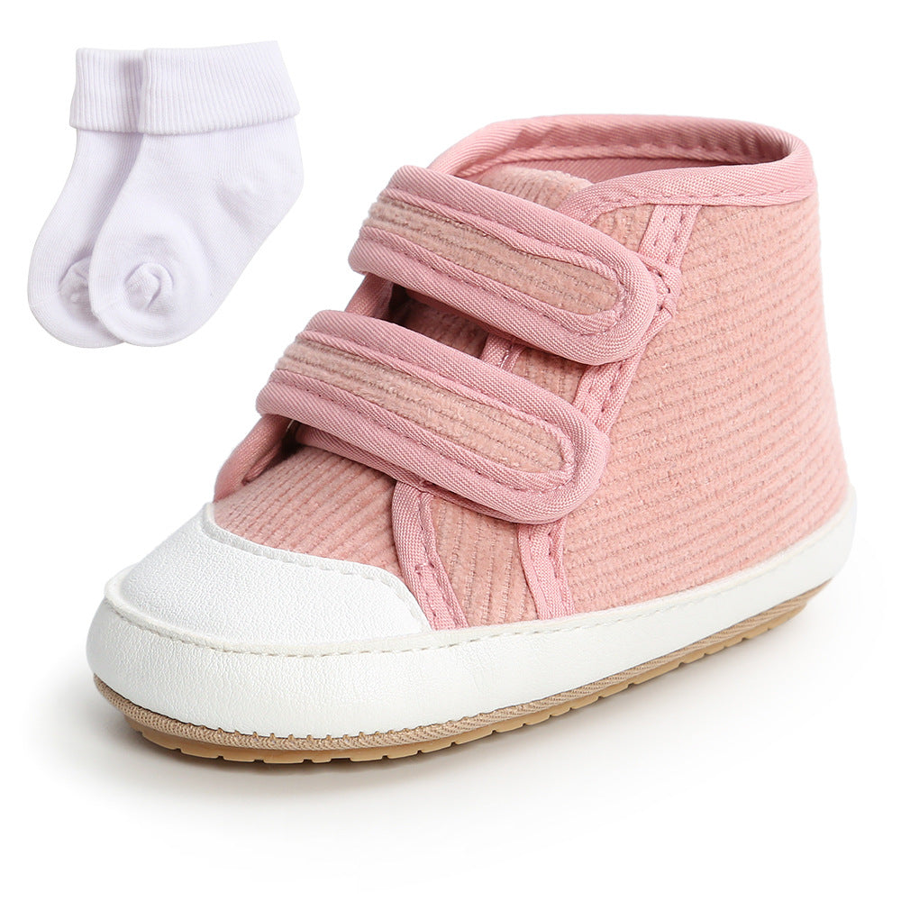 High top corduroy baby shoes baby shoes