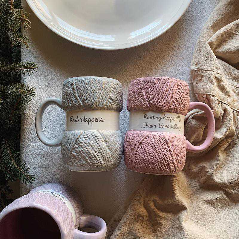 Collection Time Color Wool Dumpling Mug Ceramic Water Cup Tea Cup Latte Coffee Cup Wholesale