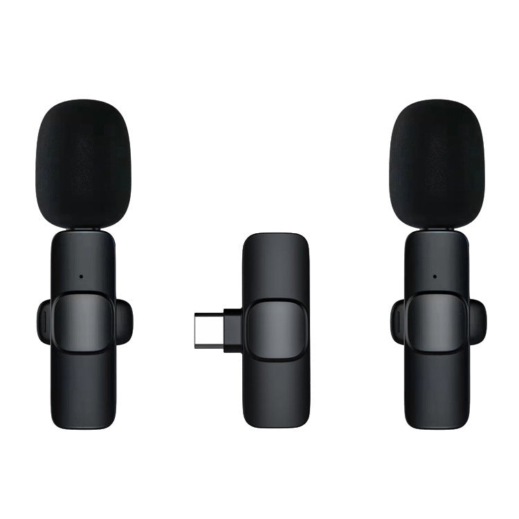 New Wireless Microphone One Drag Two Lavalier Mobile Phone Live Vibrato Bluetooth Small Microphone Wireless Lavalier Microphone