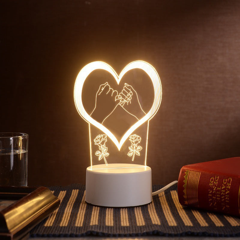 Creative 3d Night Light Cross-border Usb Acrylic Table Lamp Event Planning Company Gift Design Logo Atmosphere Light