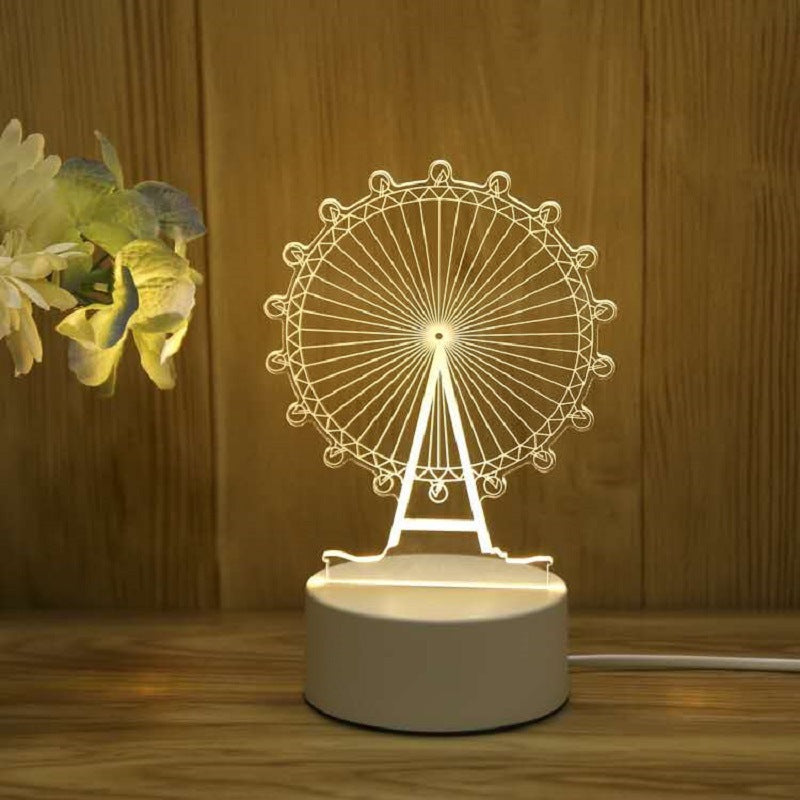 Creative 3d Night Light Cross-border Usb Acrylic Table Lamp Event Planning Company Gift Design Logo Atmosphere Light