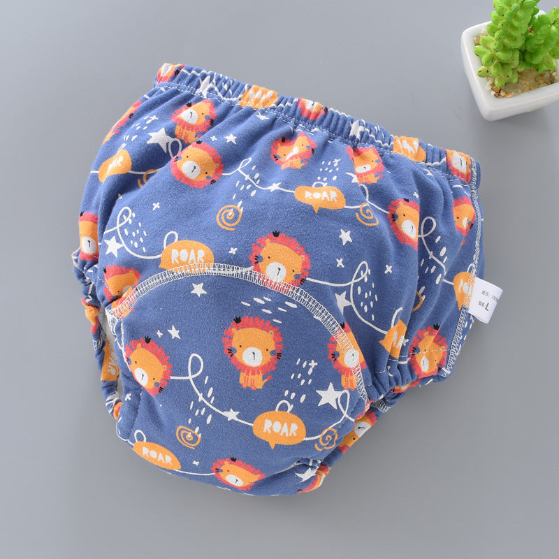 Baby Training Pants Washable 6-layer Gauze Diaper Pocket Learning Pants Baby Cloth Diapers Breathable Diaper Pants Spring And Autumn Models