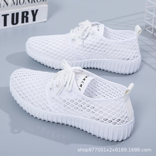 New Spring And Autumn Casual Shoes Breathable All-match Mesh Women&#039;s Shoes Small White Shoes