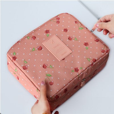 Korean Style Waterproof Cosmetic Bag Ladies Portable Square Bag Portable Wash Bag Travel Large Capacity Cosmetic Storage Bag