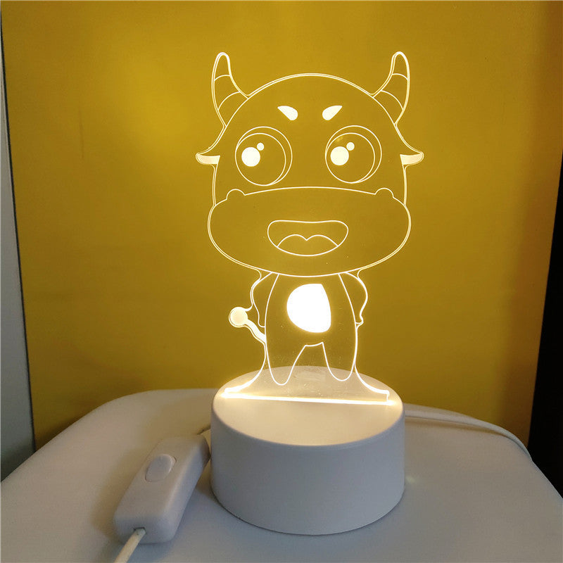 Creative 3d Night Light Cross-border Usb Acrylic Table Lamp Event Planning Company Gift Design Logo Atmosphere Light