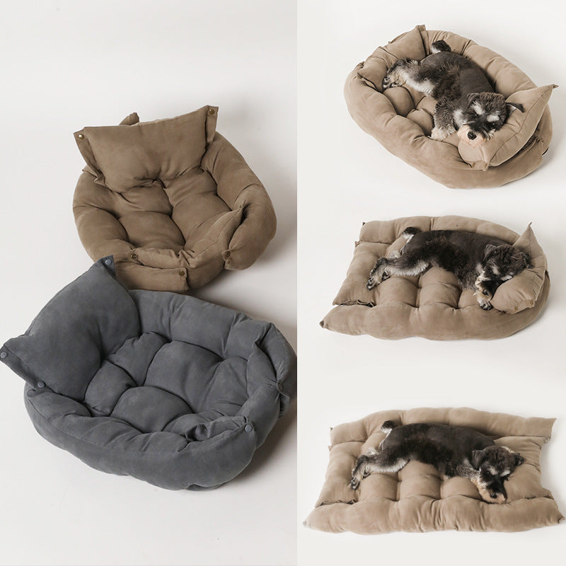 Kennel Mat Source Factory Multifunctional Folding Square Cushion Pet Sofa Nest Dog Cushion Deformable Multi-purpose Kennel