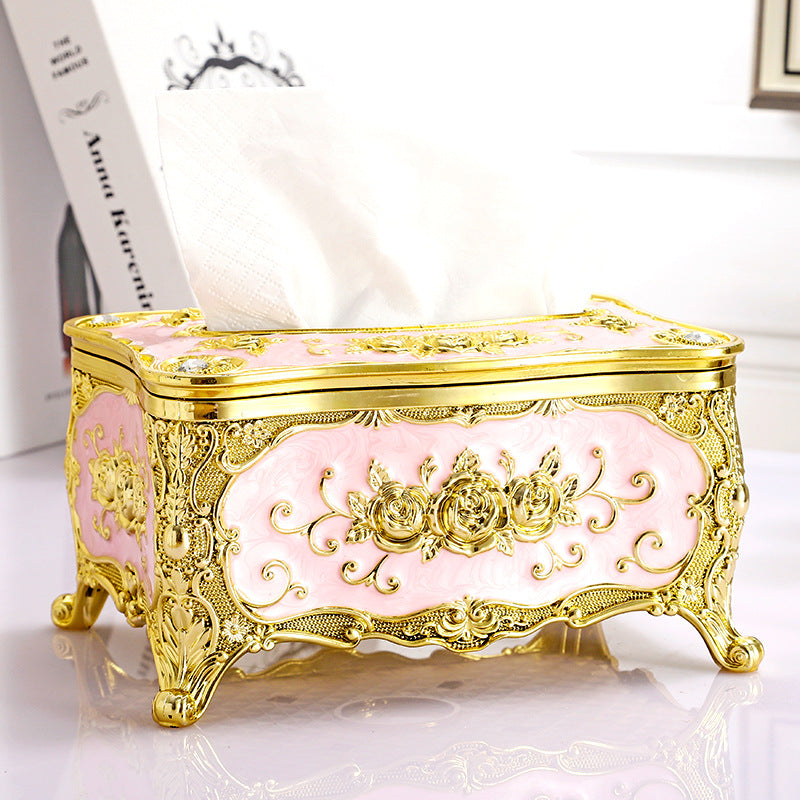 European-style Drawer Box Desktop Tissue Box Living Room Coffee Table Creative Paper Drawer Box Ktv Hotel Napkin Storage