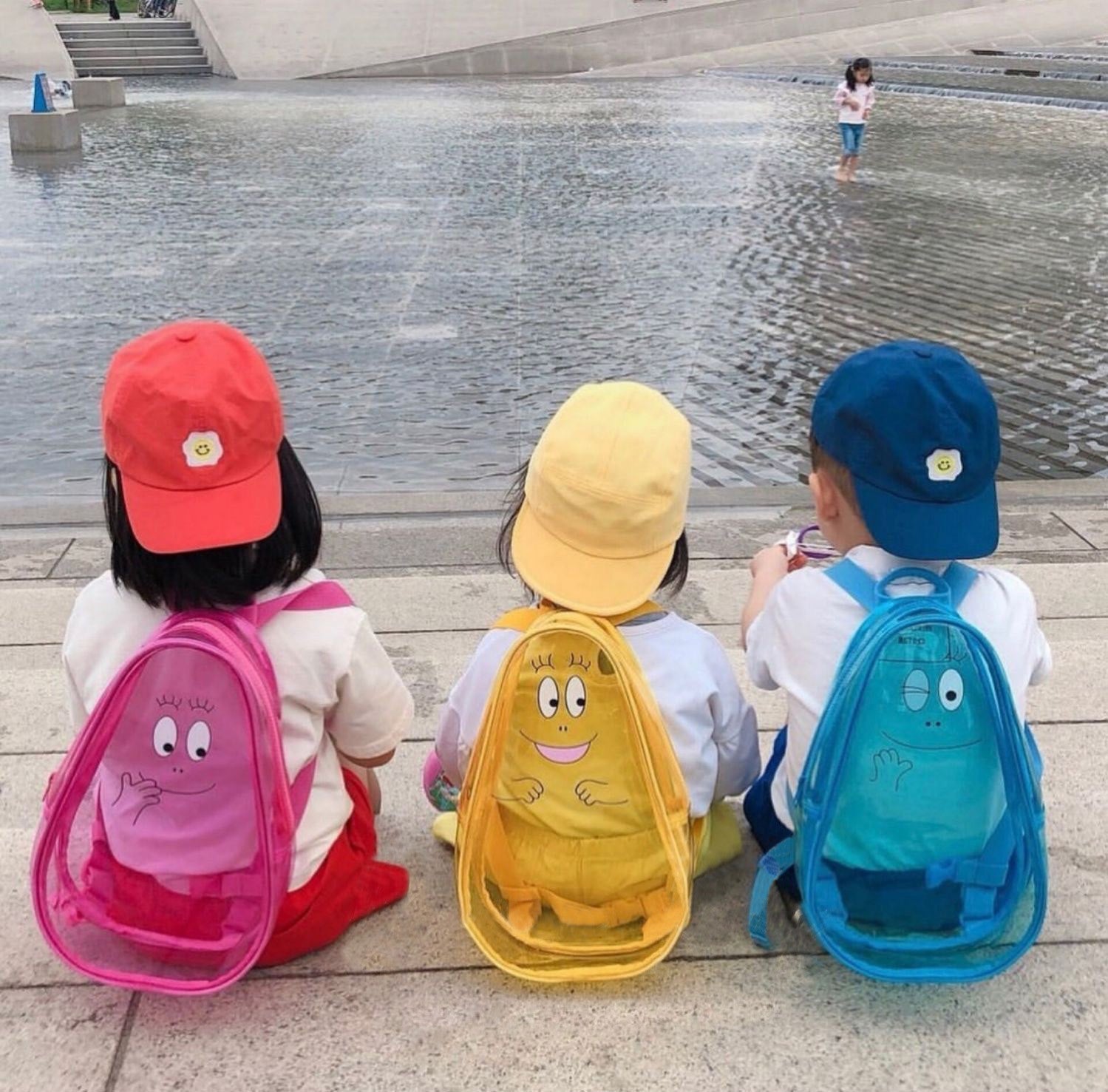 Baba Papa Same PVC Backpack Backpack Summer Vacation Snacks Toys Swimming Outdoor Street Shooting Children's Bag