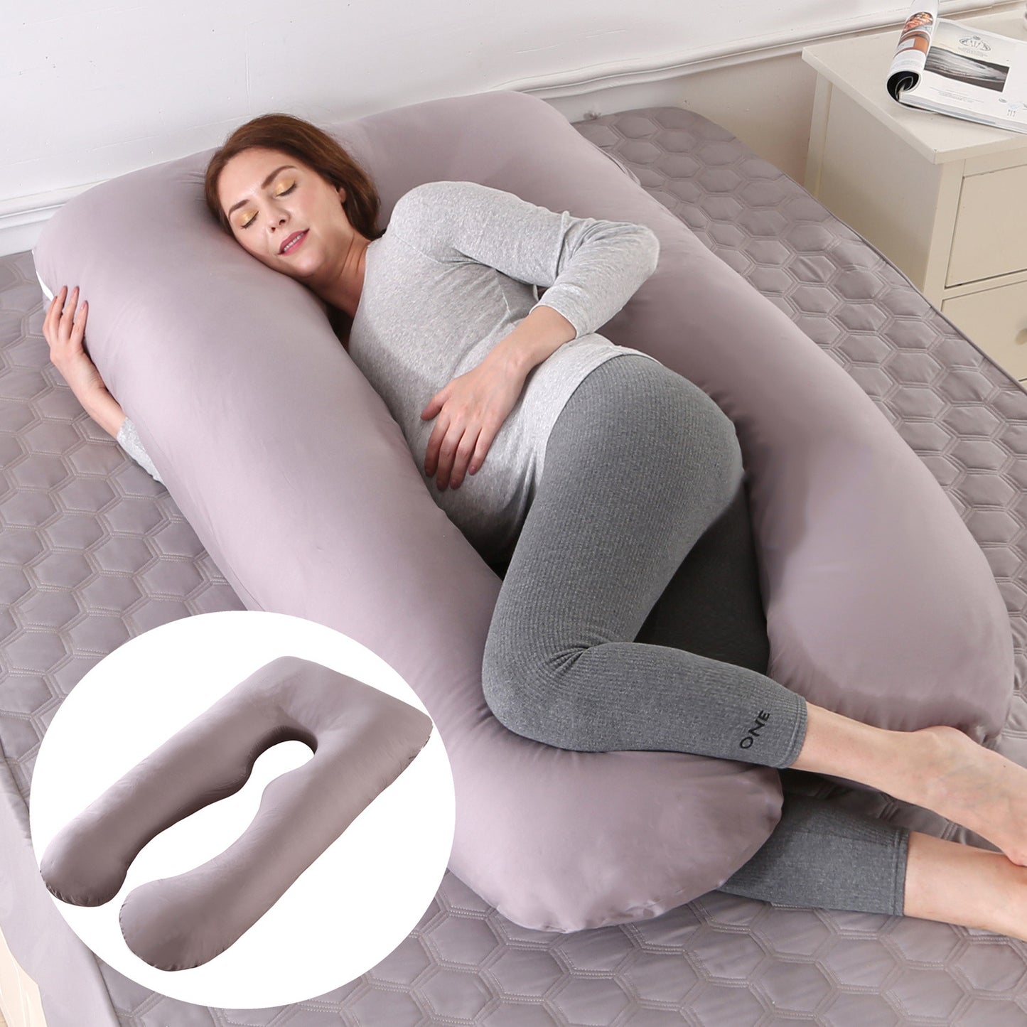 Maternity Pillow Side Sleeper Pillow Removable And Washable U-shaped Pillow Nap Pillow Cushion Waist Pillow Factory Foreign Trade Pillow Wholesale