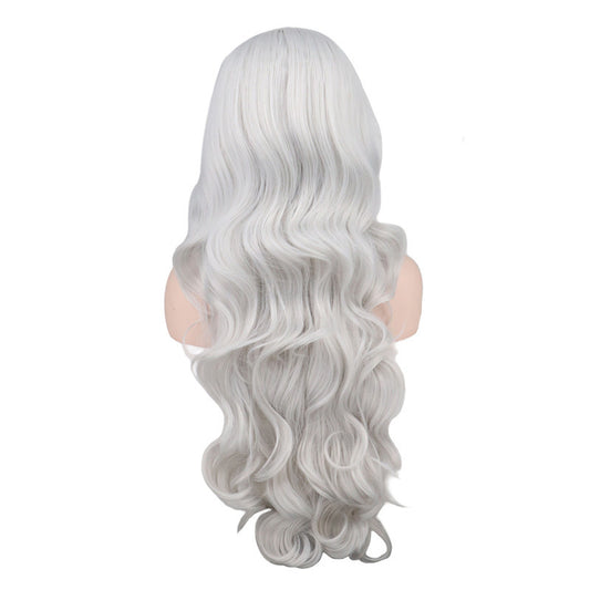 Mermaid Anime Cosplay Wig Dark Red Long Curly Hair