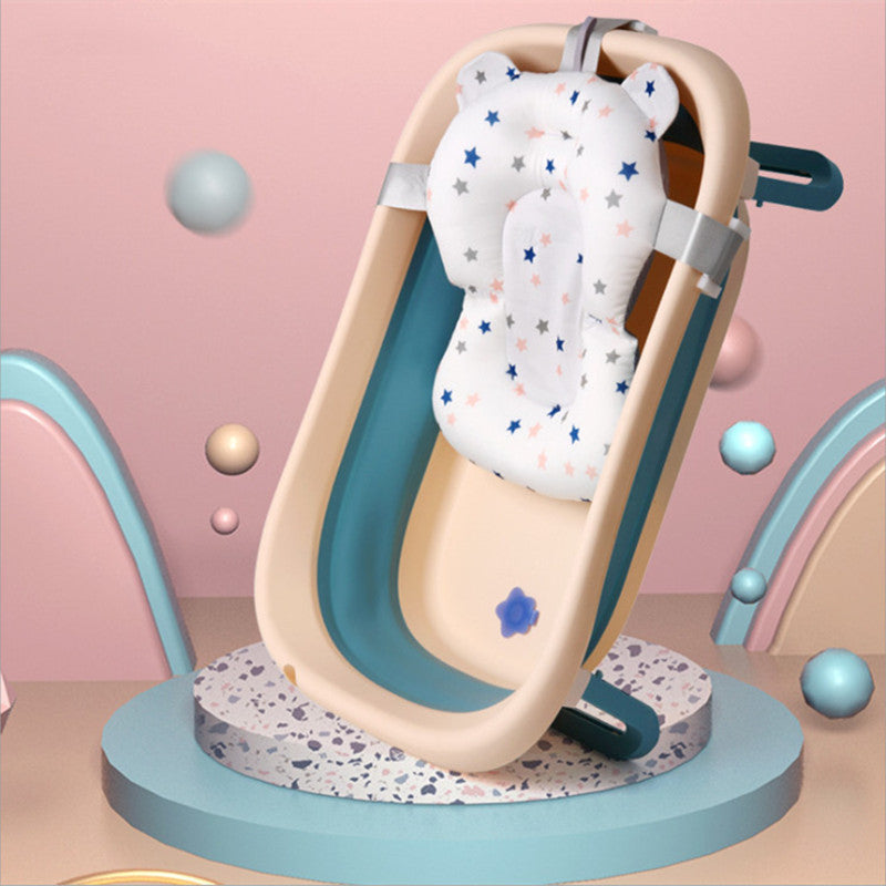 Baby Bath Seat Support Mat Foldable Baby Bath Tub Pad &