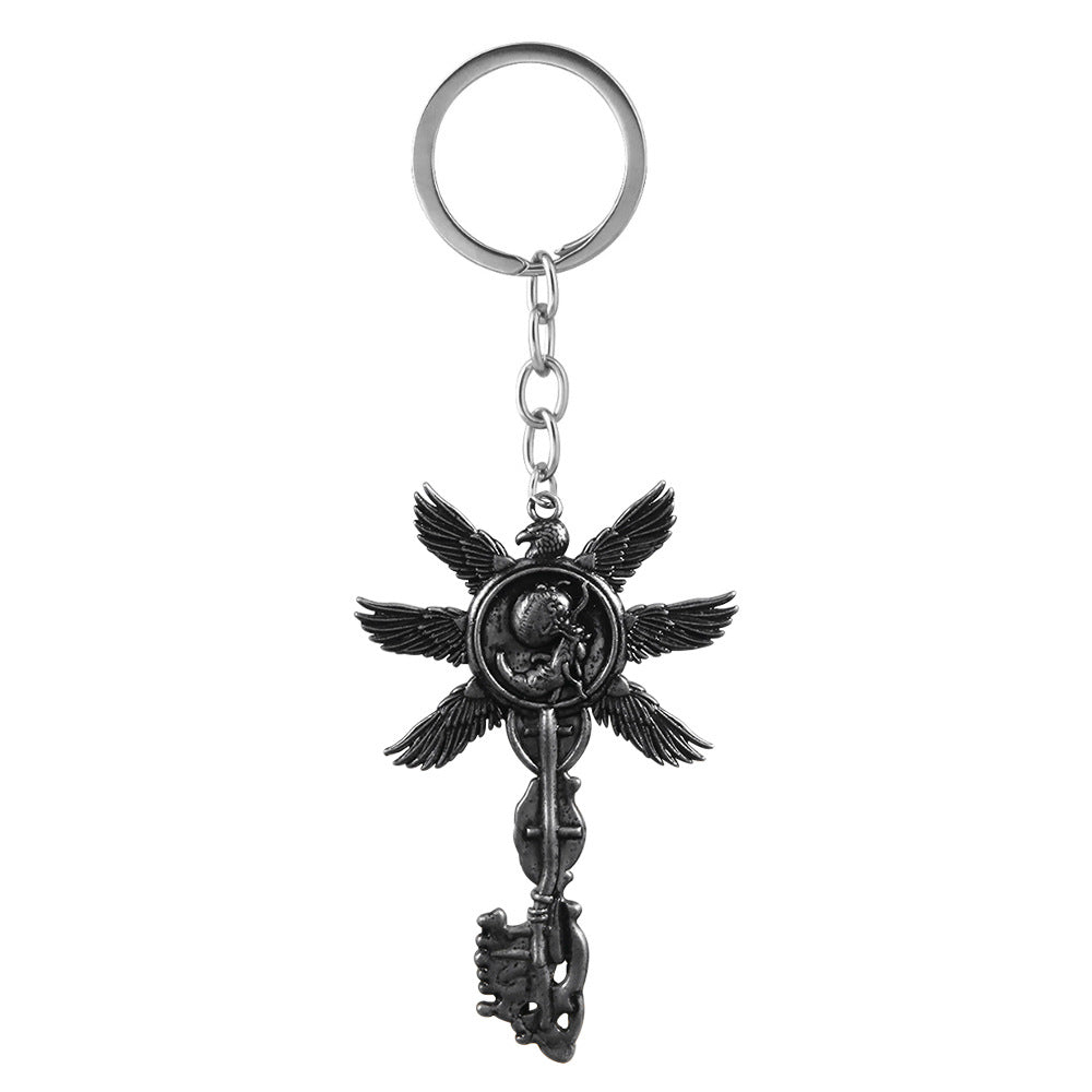 Eagle Baby Retro Key Metal Keychains Pendant Halloween Gift