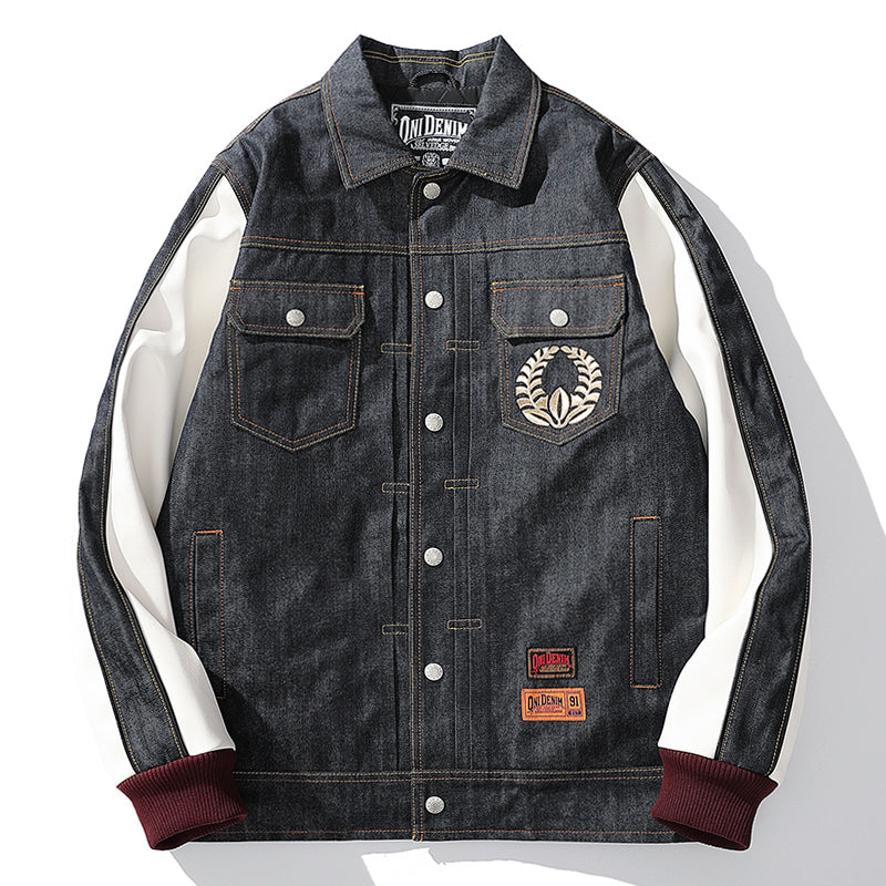 Swordsman Denim Yokosuka Embroidered Cotton Shirt