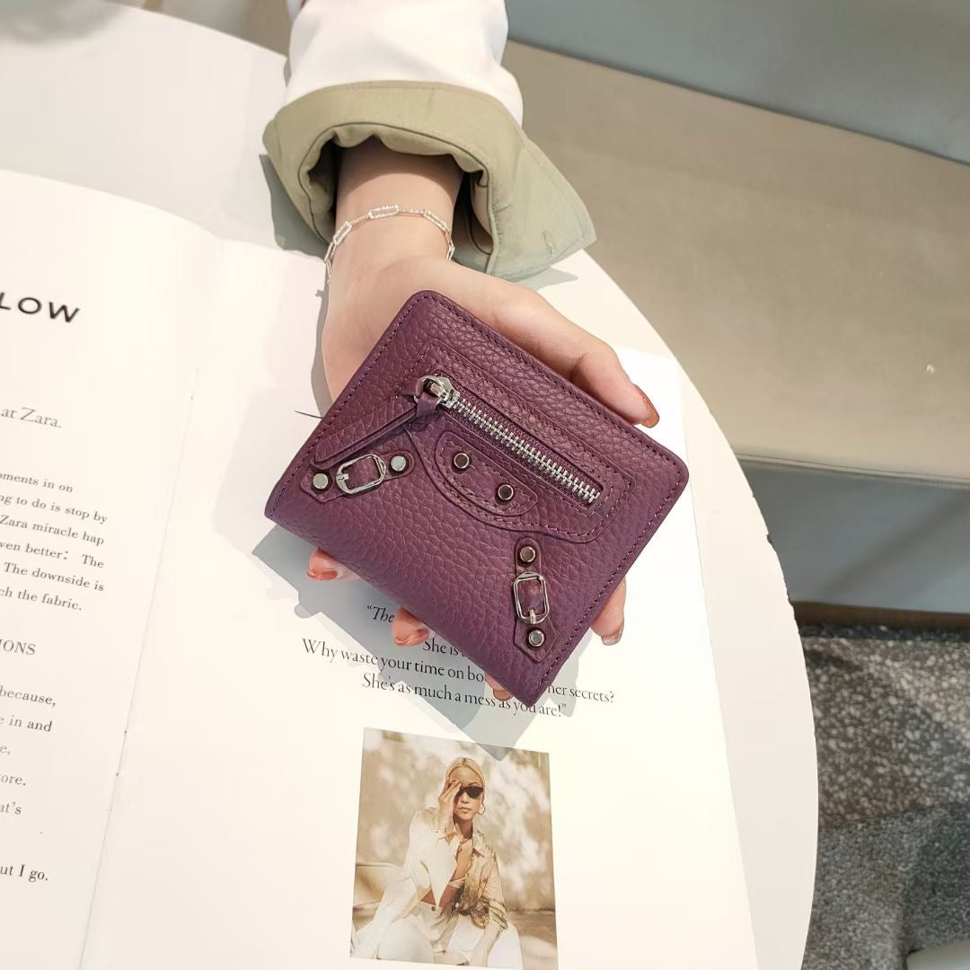 Luxury Designer Purse 100 Percent Genuine Leather Wallets Purses Fashion Small Money Bag Hasp Design Purse Wallet Purses Handbags