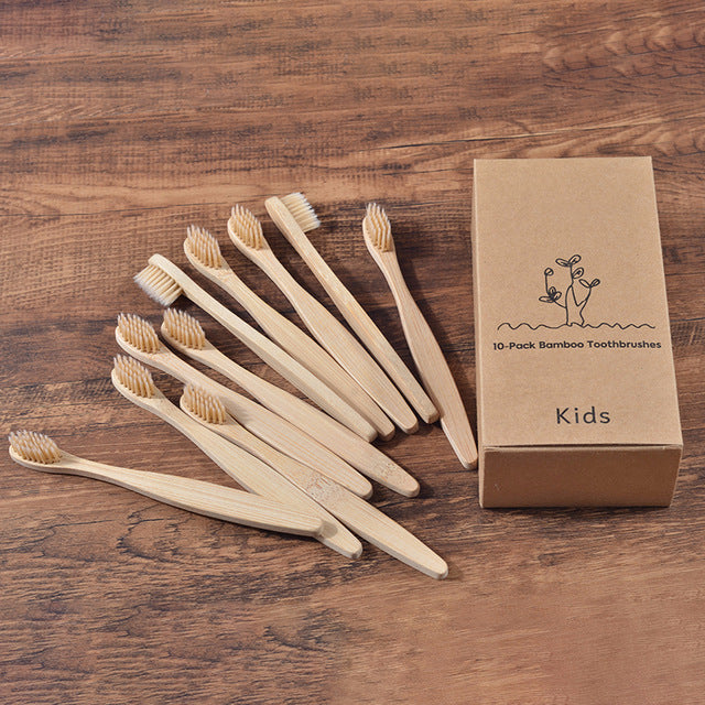 New Design Mixed Color Bamboo Toothbrush Eco Friendly Woode