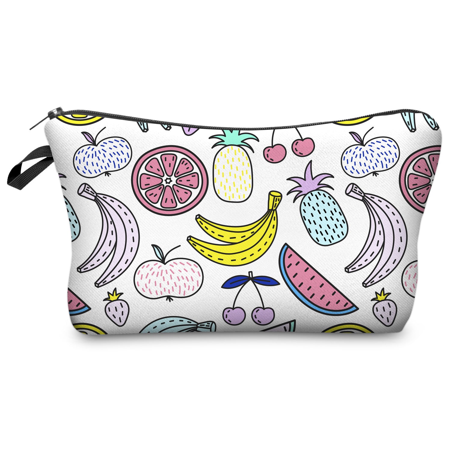 Women's European And American 3D Digital Printing Fruit Cosmetic Bag