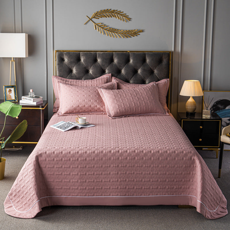 Quilted Padded Continental Bed Cover Three Piece Set