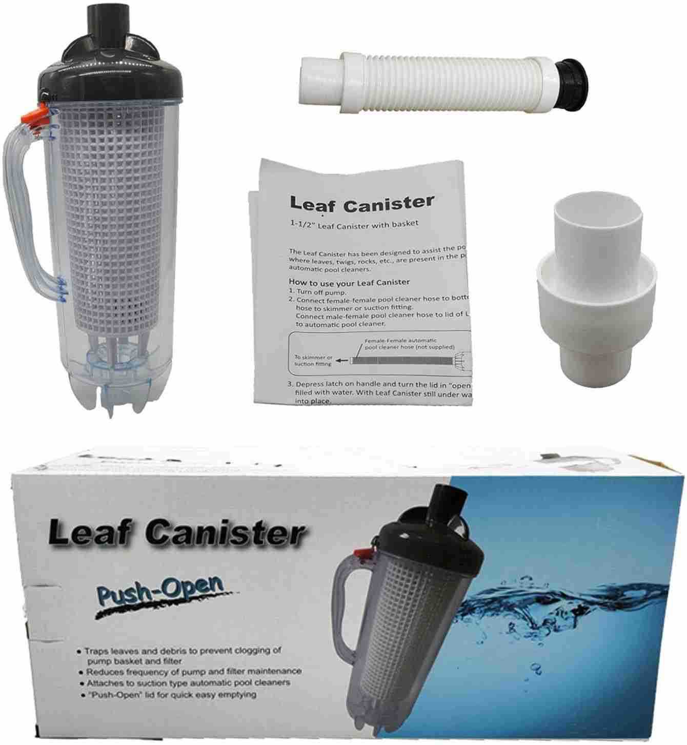 Swimming Pool Leaf Tank With 24cm Hose Filter Basket