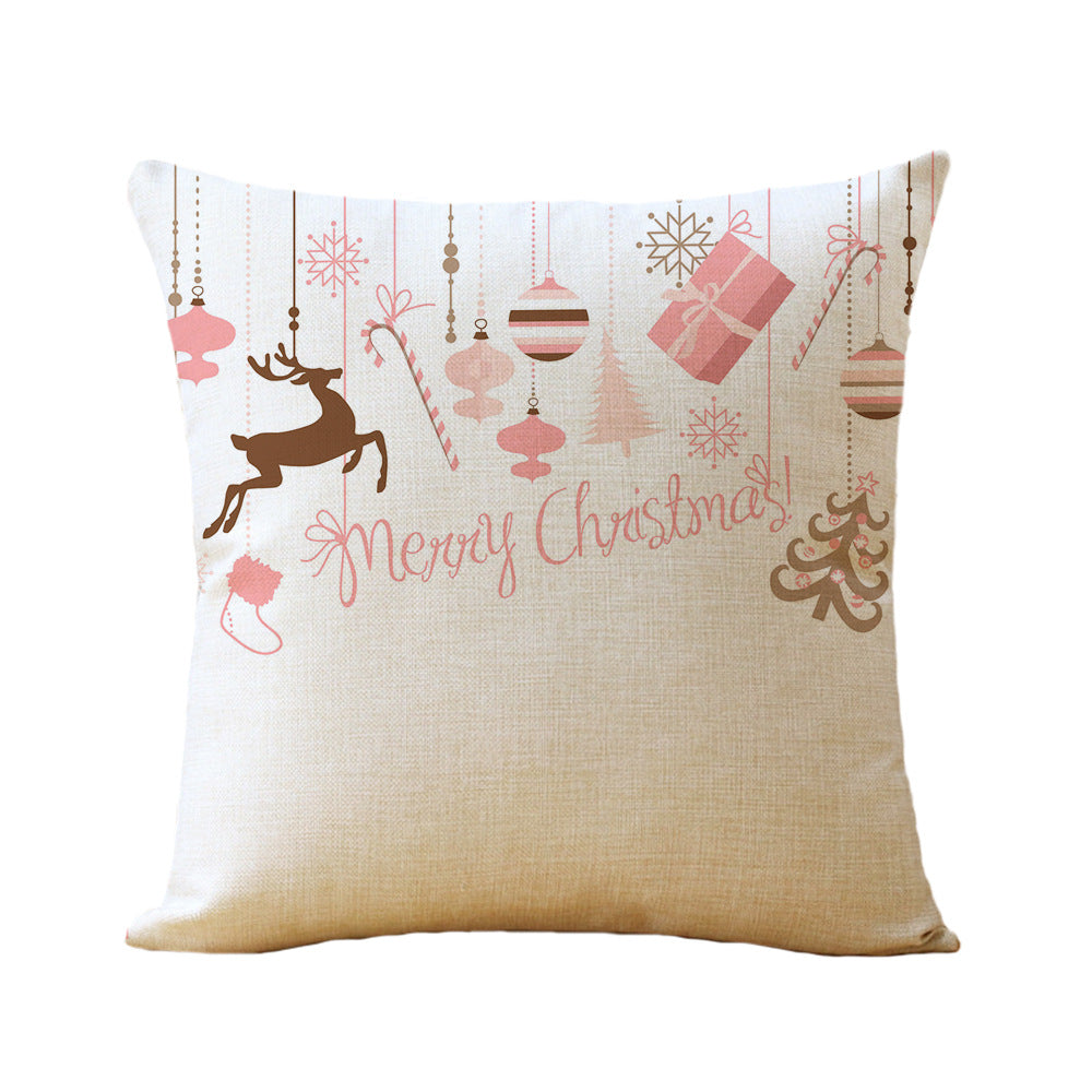 Christmas Printed Linen Super Soft Pillowcase