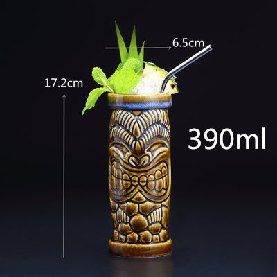 Personalized Hawaiian Ceramic Cocktail Glass