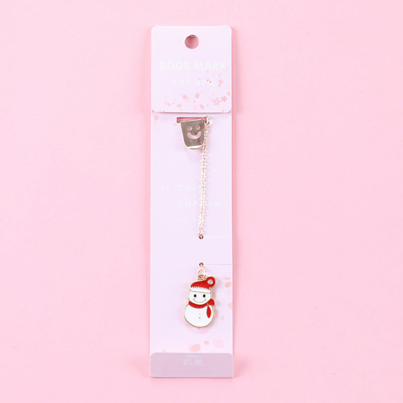 Creative Cute Christmas Style Pendant Bookmark