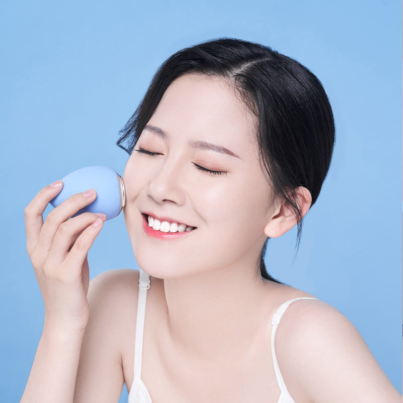 Cleansing Instrument Portable Makeup Remover Egg Deep Cleanse Sonic Facial Instrument Thermostatic Skin Massager