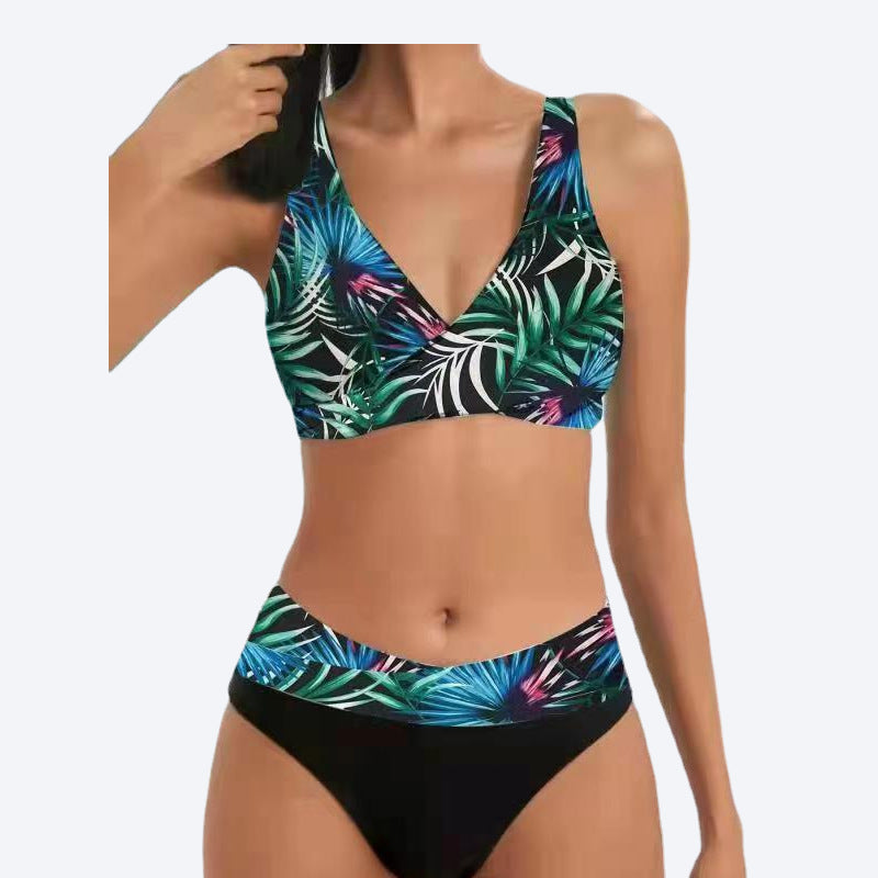 Women's New Style Bikini European And America Split Print Swimsuit