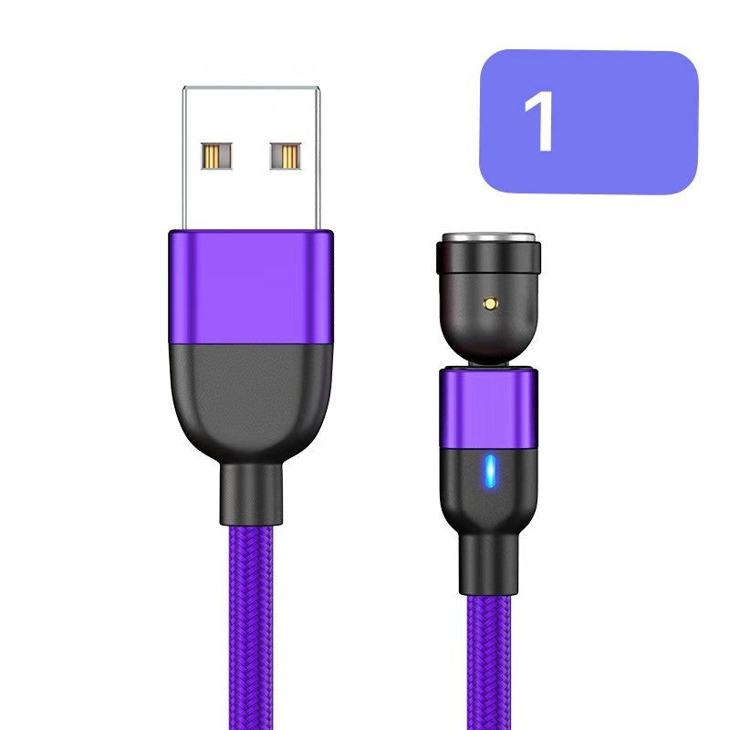 Magnetic Data Cable Threeinone 540-degree Rotation Charging Cable Suitable