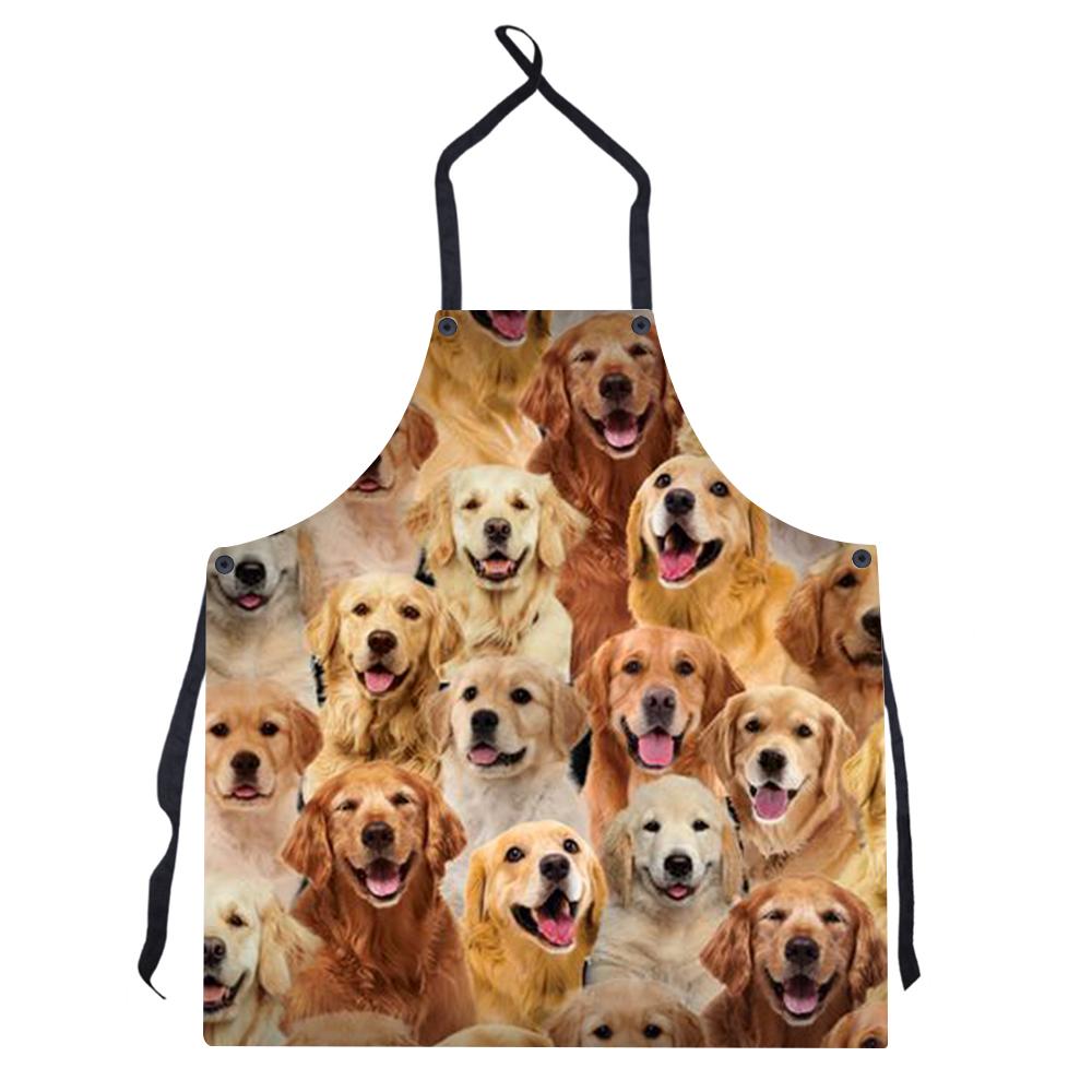 New Style Print Burst Uniform Solid Color Apron