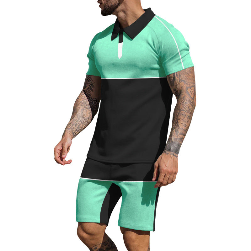 Men's Summer Sports Set Color Block