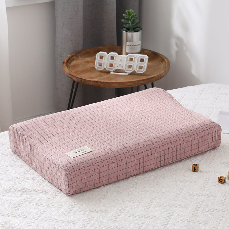 Washed Cotton Latex Pillowcase Skin-friendly