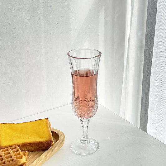 Exquisite Transparent Glass Crafts Champagne Glasses