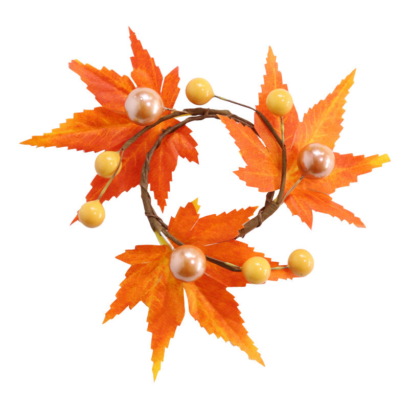 Halloween Harvest Decorative Maple Leaf Napkin Ring