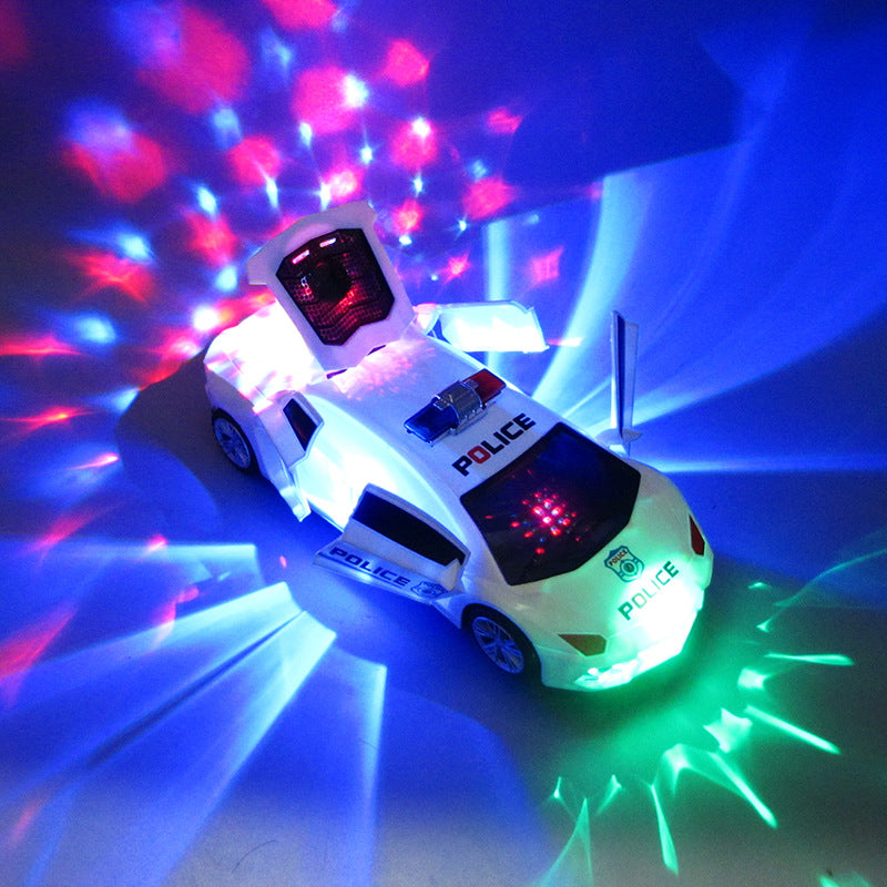 Rotary Deformation Police Car Simulation Model Wholesale Toys